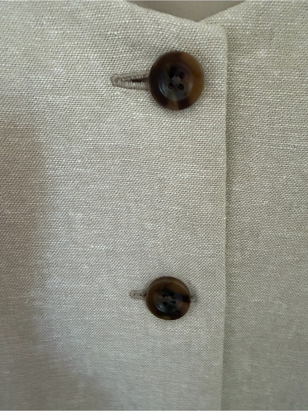 Old Navy Neutral Beige Button Vest - Picture 4 of 5